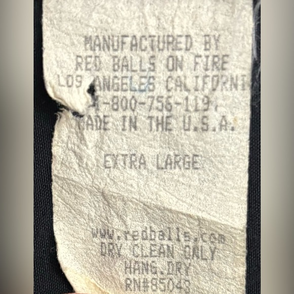 Vintage Y2K Red Balls On Fire London L.A. Button Up Shirt Size Extra Large - Picture 3 of 4